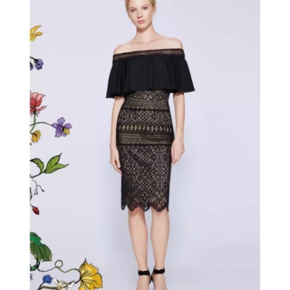 Tadashi Shoji Runway Dress black size 4 - Picture 8 of 13